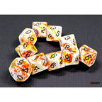 Chessex Brush Sunrise/Black Ten d10s Dice Set (2)
