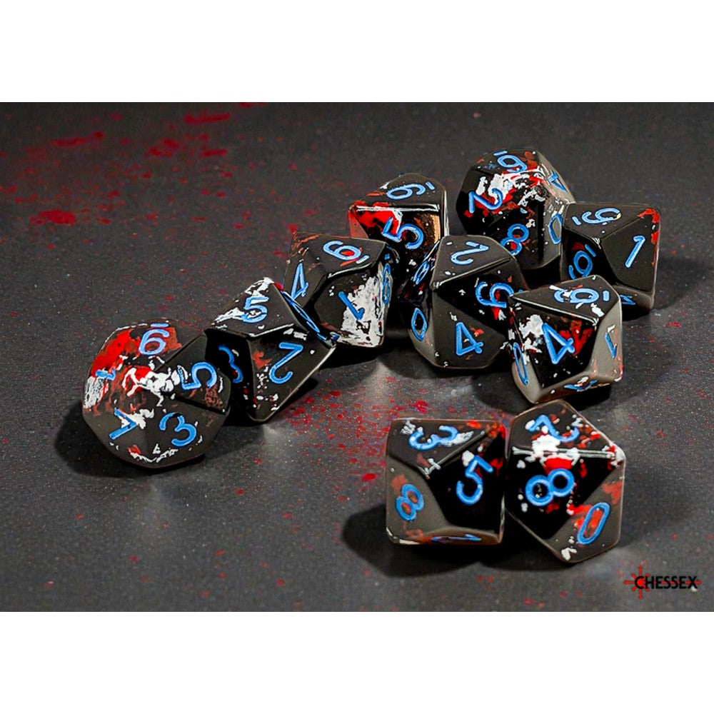 Chessex Dark Side/Blue Set of Ten D10s Dice Set (2)