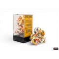 Chessex Brush Polyhedral Sunrise/black 7-Die Set - CHX24403