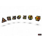 Chessex Brush Polyhedral Deep Forest/gold 7-Die Set - CHX24405