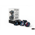Chessex Brush Polyhedral Dark Side/blue 7-Die Set - CHX24408