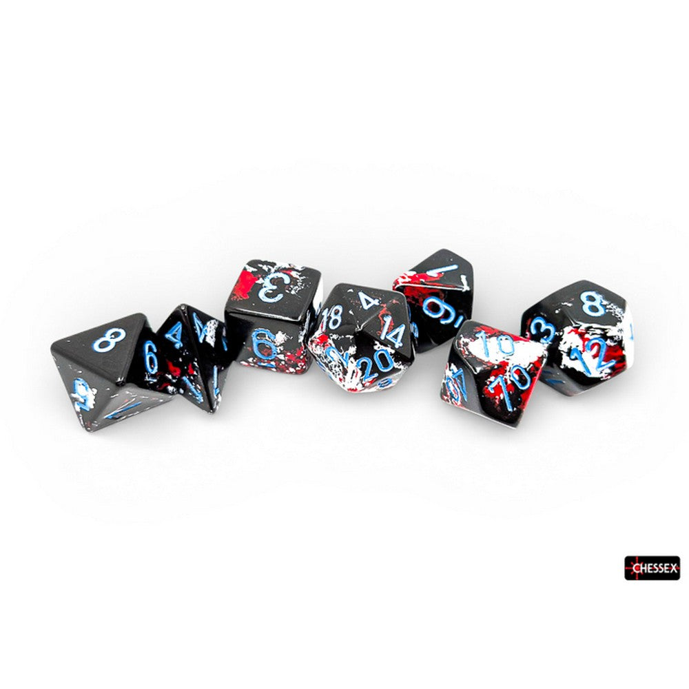 Chessex Brush Polyhedral Dark Side/blue 7-Die Set - CHX24408