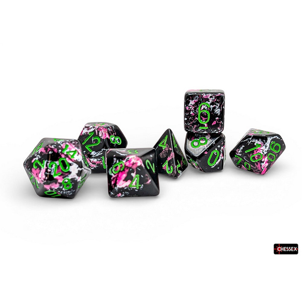 Chessex Brush Polyhedral Paintball/green 7-Die Set - CHX24414