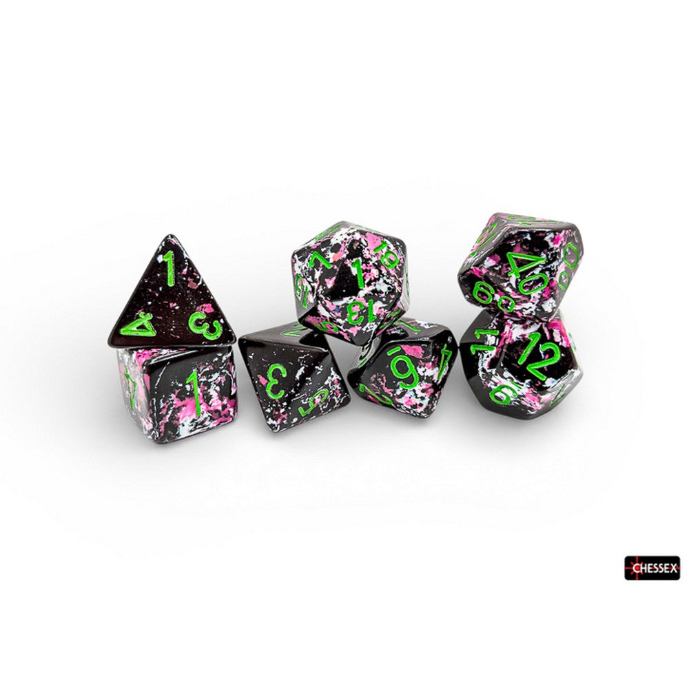 Chessex Brush Polyhedral Paintball/green 7-Die Set - CHX24414