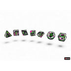 Chessex Brush Polyhedral Paintball/green 7-Die Set - CHX24414