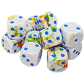 Chessex Brush Breezy/blue 16mm d6 Dice Block (12 dice) - CHX24609