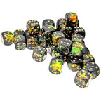 Chessex Brush Deep Forest/Gold 12mm d6 Dice Set (36) (2)