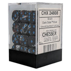 Chessex Brush Dark Side/Blue 12mm d6 Block (36) Dice