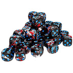 Chessex Brush Dark Side/Blue 12mm d6 Block (36) Dice (2)