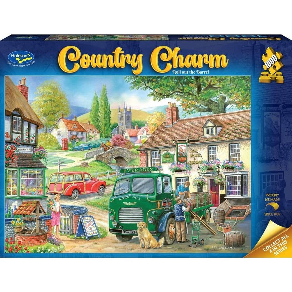 Holdson Country Charm Roll Out the Barrel 1000pc Jigsaw Puzzle