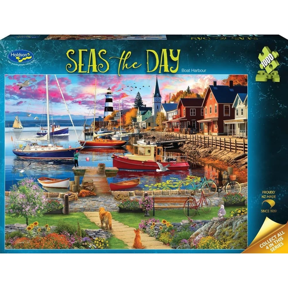 Holdson Seas the Day Boat Harbour 1000pc Jigsaw Puzzle