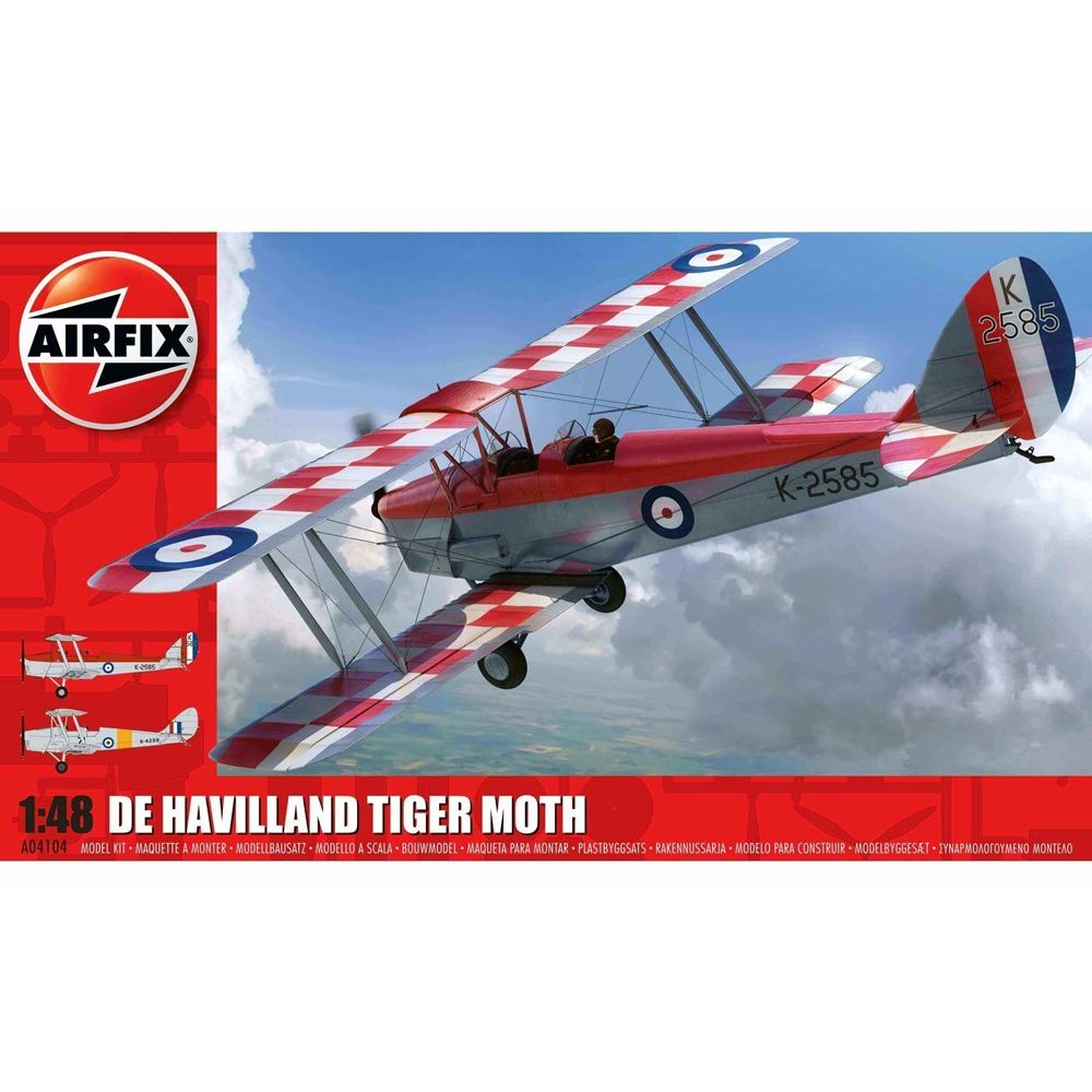 Airfix De Havilland D.H.82a Tiger Moth Aircraft Kit 1/48 Scale