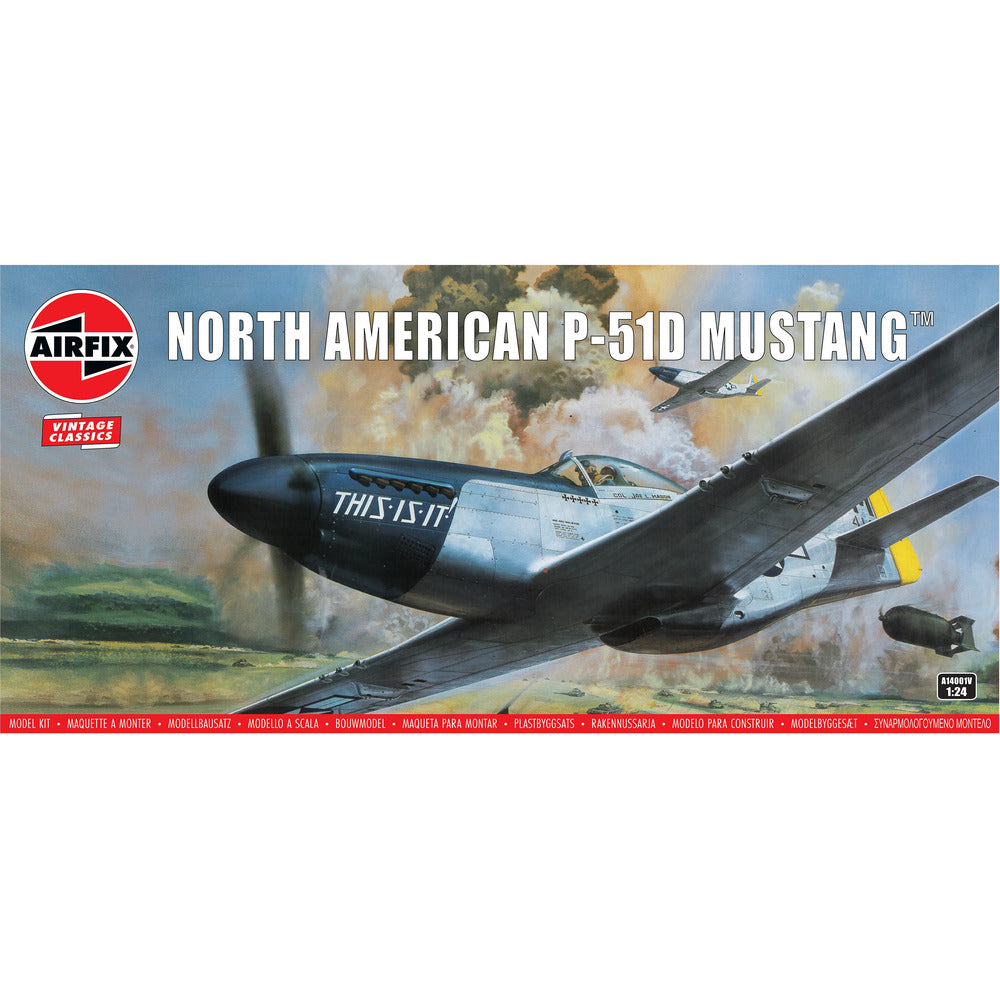 Airfix North American P-51D Mustang Aircraft Kit 1/24 Scale