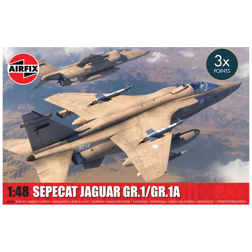 Airfix Westland SEPECAT Jaguar GR1/GR1A Aircraft Kit 1/48 Scale