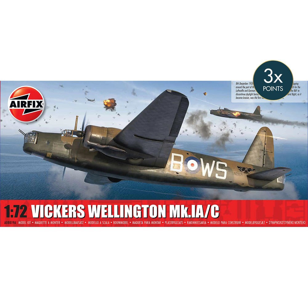 Airfix Vickers Wellington Mk IA C Aircraft Kit 1/72 Scale - AIR08019A