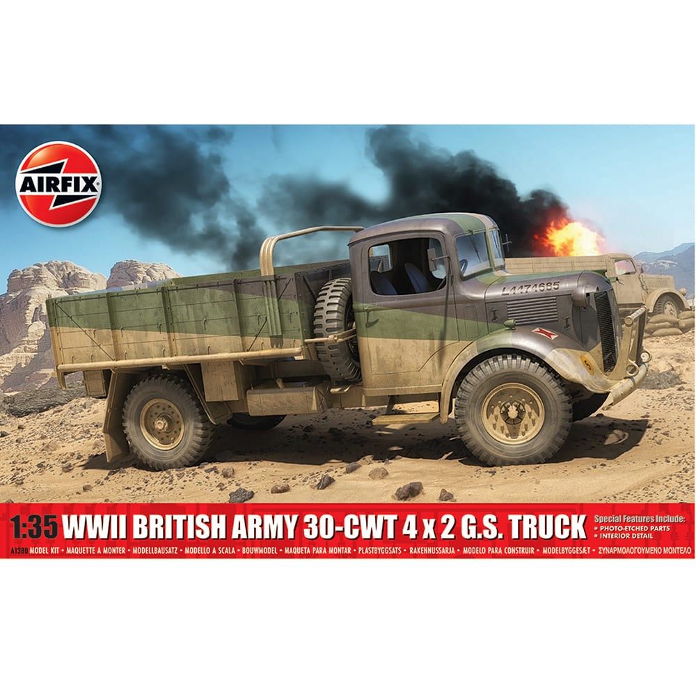 Airfix WWII British Army 30-CWT 4x2 GS Truck Plastic Model Kit 1/35 Scale