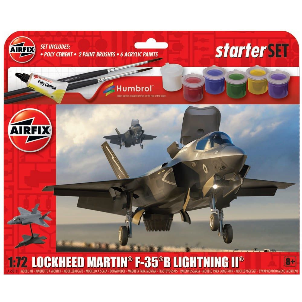Airfix Starter Set Lockheed Martin F-35B Lightning II Aircraft Kit 1/72 Scale