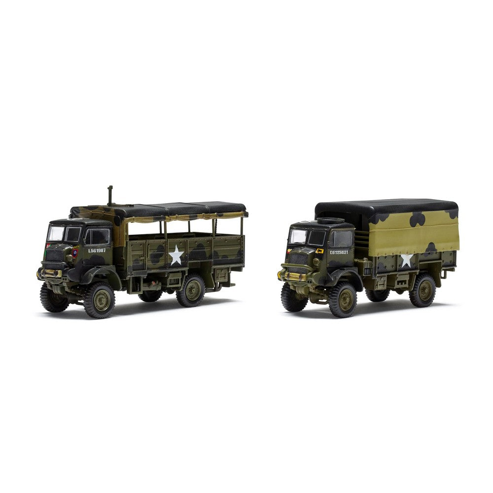 Airfix WWII 3-Ton GS & Troop Trucks Military Vehicle Kit 1/76 Scale (3)