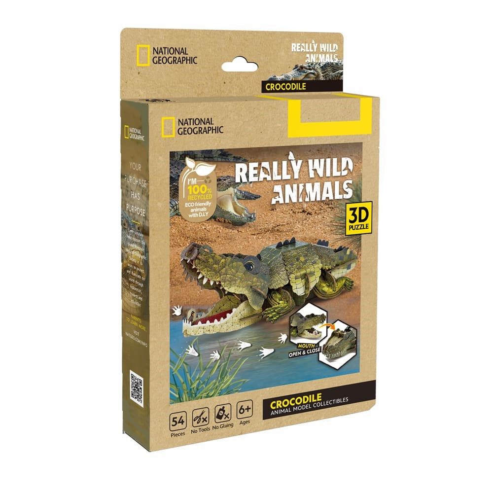 Cubic Fun - 3D Puzzle - Really Wild Animals Crocodile - HOL31076