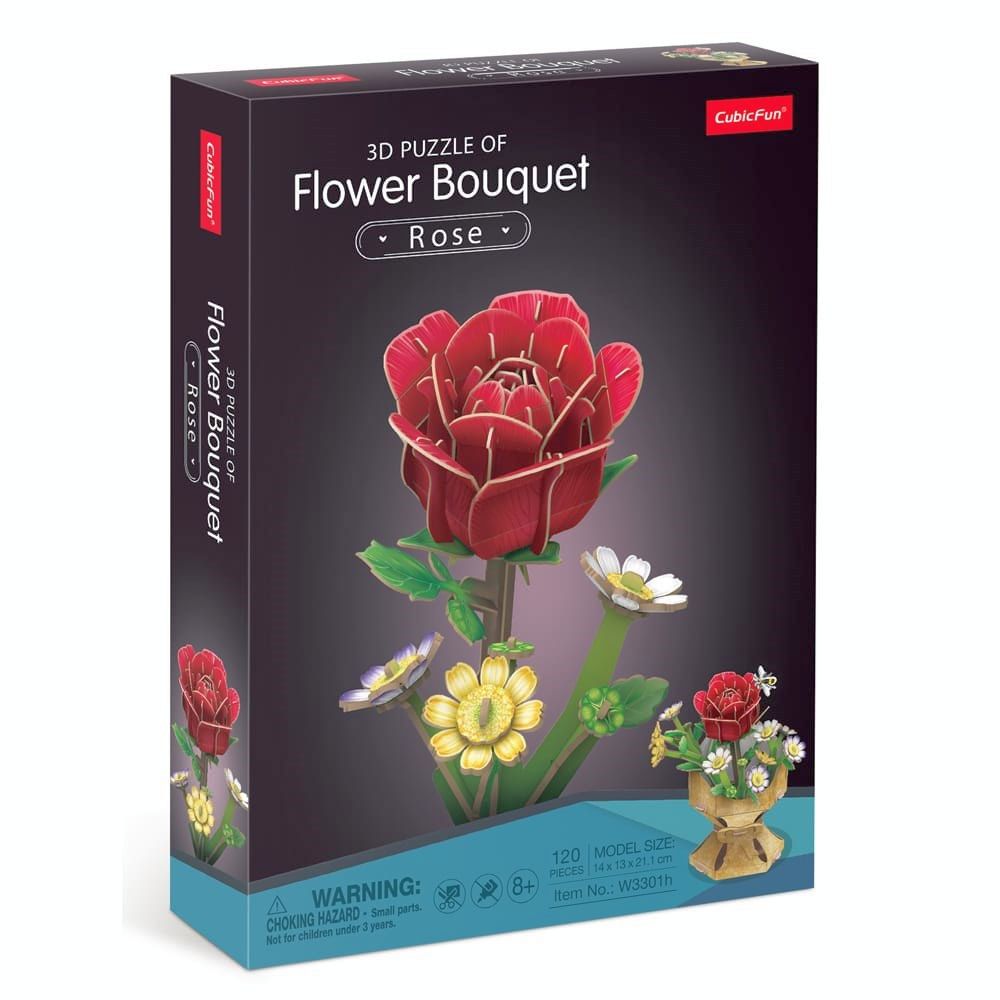 Cubic Fun - 3D Puzzle - Flower Bouquet Rose - HOL33301