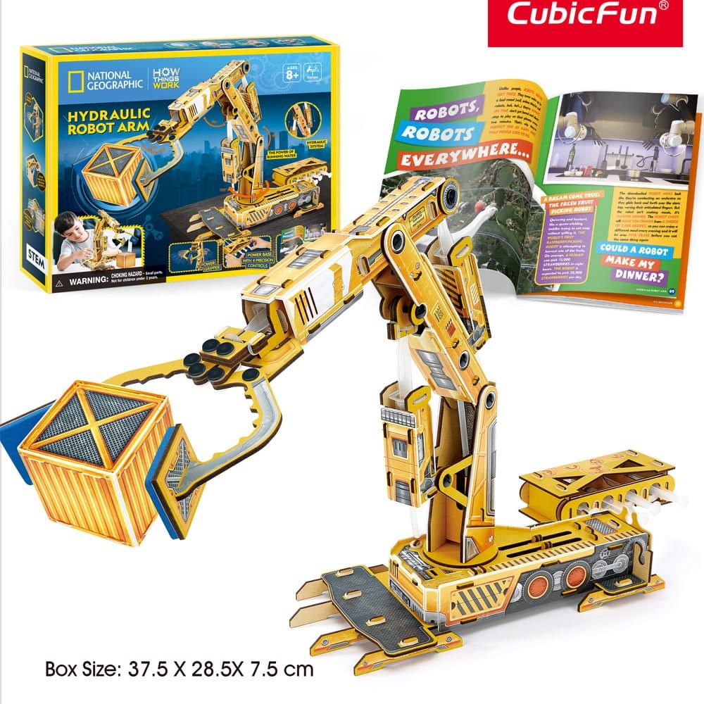 Cubic Fun 3D Puzzle Hydraulic Robot Arm Construction Set