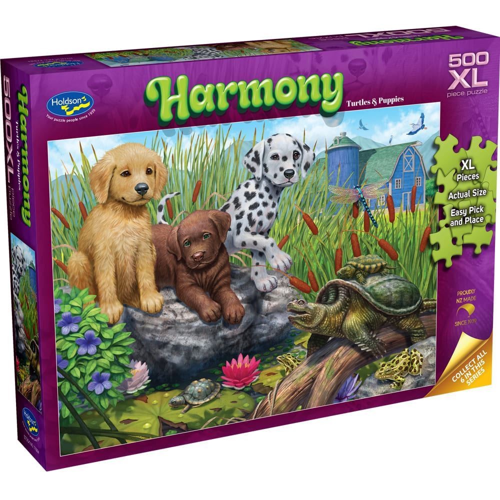Holdson Harmony Turtles & Puppies 500XL Piece Jigsaw Puzzle