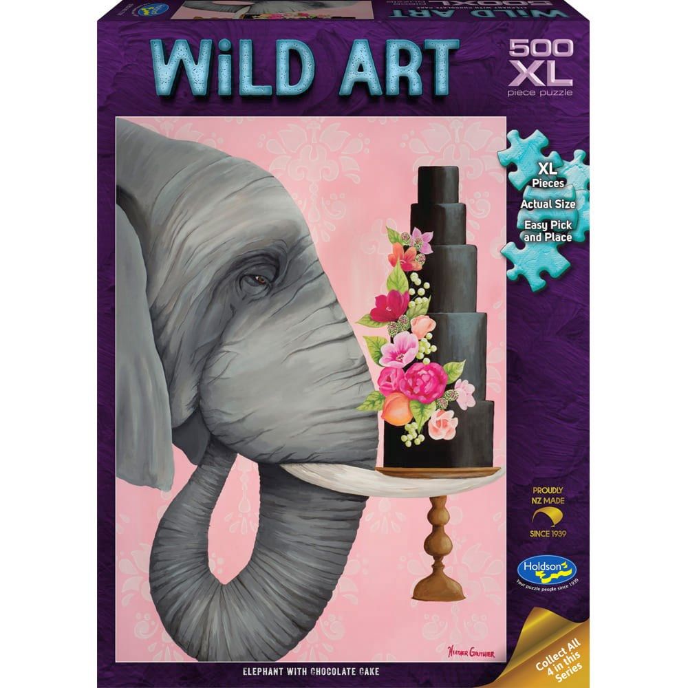 Holdson Wild Art Elephant With Cake 500XL Piece Jigsaw Puzzle