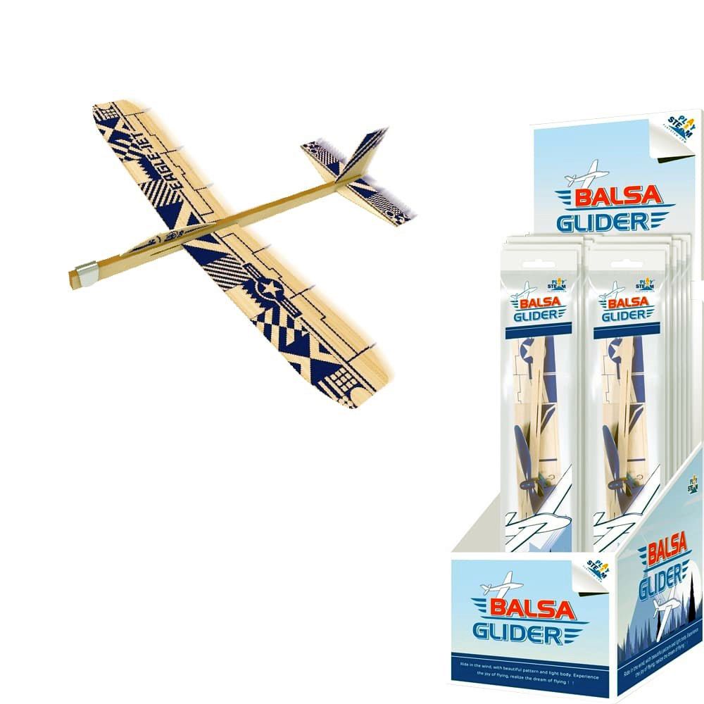 PLAY STEM 5601 Balsa Eagle Jet - 12" Hand Launch Glider