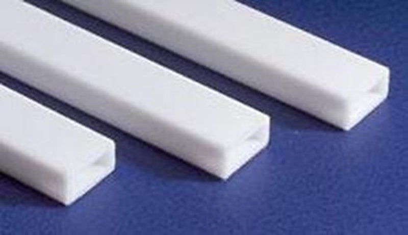 Evergreen 257 Styrene Rectangular Tubing (0.125 X 0.250 X 14") - 3 pieces