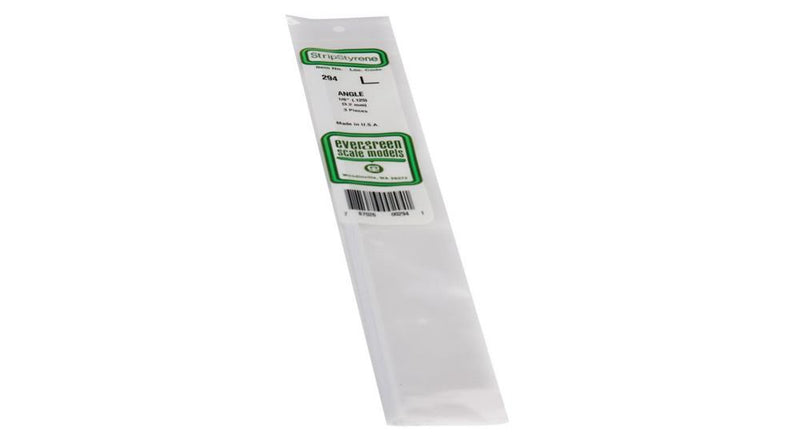 Evergreen 294 Styrene Angle (1/8 X 14") - 3 pieces