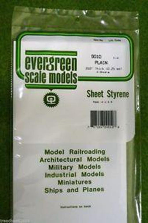 Evergreen 9010 Styrene White Sheet (0.010 X 6 X 12") - 4 pieces - Hobby City NZ