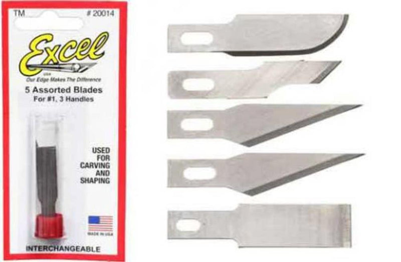 Excel Tools 20014 #1 Assorted Blades Pack 5 - Hobby City NZ
