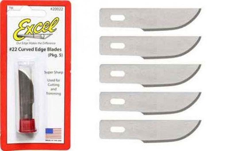 Excel Tools 20022 #2 Curved Blades B22 PK5 - Hobby City NZ