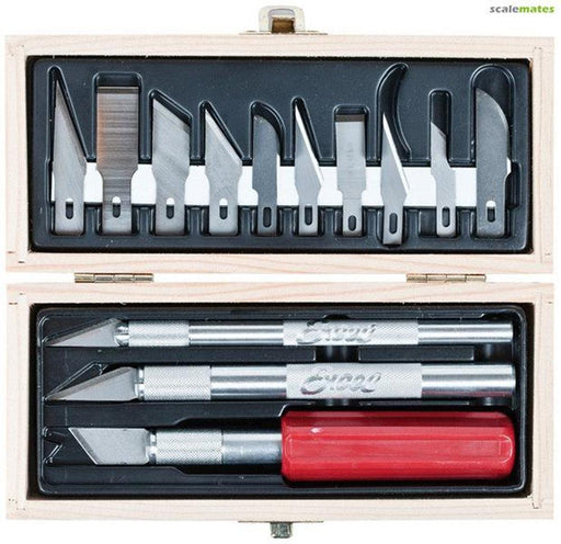 Excel Tools 44382 Hobby 3 Knife set w/10Blades (8531157483757)