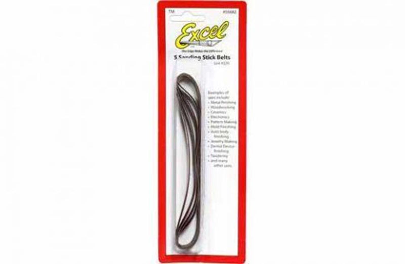 Excel Tools 55682 Spare Belts #320 Grit pack 5 - Hobby City NZ