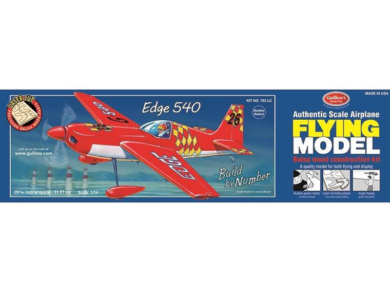 Guillows #703LC 1/14 Edge 540 - Balsa Flying Kit - Hobby City NZ (7654601523437)