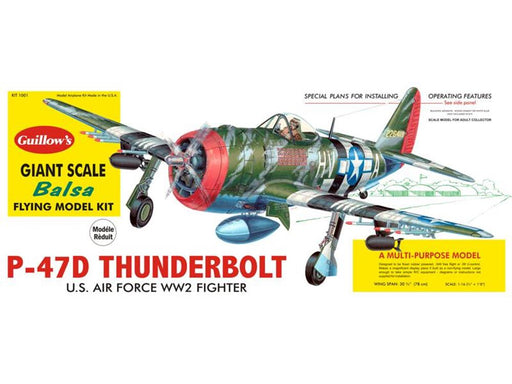 Guillows #1001 1/16 P-47D Thunderbolt - Balsa Flying Kit (7537539350765)