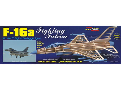 Guillows #1403 1/30 F-16A Fighting Falcon - Balsa Display Kit (8324596531437)