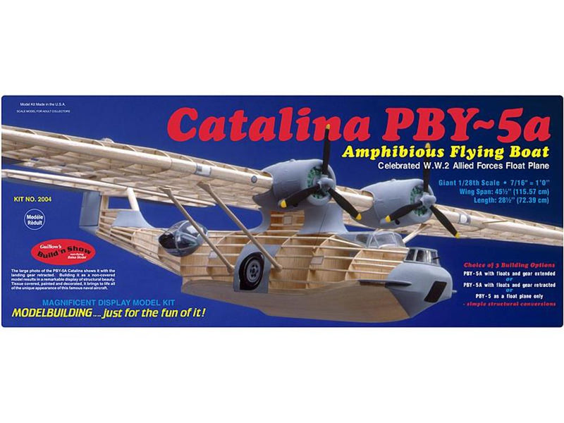 Guillows #2004 1/28 Consolidated PBY-5A Catalina - Balsa Display Kit - Hobby City NZ (7654601883885)