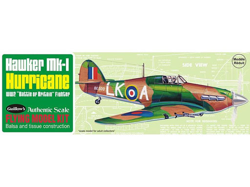 Guillows #506 1/30 Hawker Hurricane Mk I - Balsa Flying Kit (7654602834157)