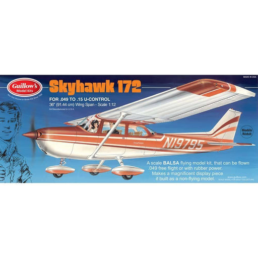 Guillows #802 1/12 Cessna Skyhawk 172 - Balsa Flying Kit (7469889290477)