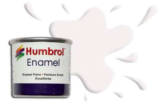 Humbrol 130 ENAMEL SATIN WHITE - Hobby City NZ