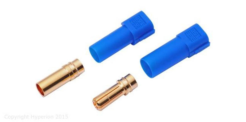 Hyperion HP-FG-CON60-BLUE 6.0MM Gold Connectores (1 Male + 1 Female + 1 Insulato - Hobby City NZ