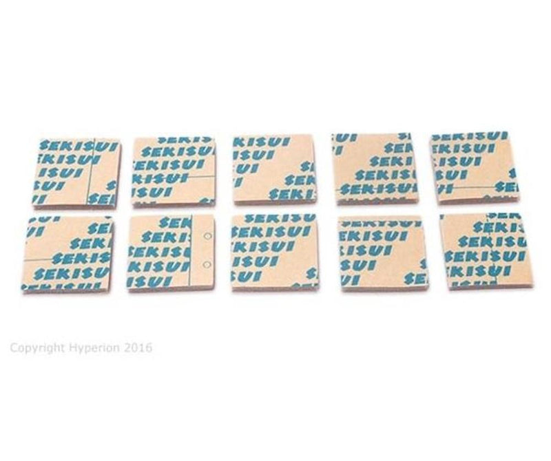 Hyperion HP-MNTSQRF10 DOUBLE-SIDE ADHESIVE FOAM MOUNTING PADS (25 X 25 X 3MM 10