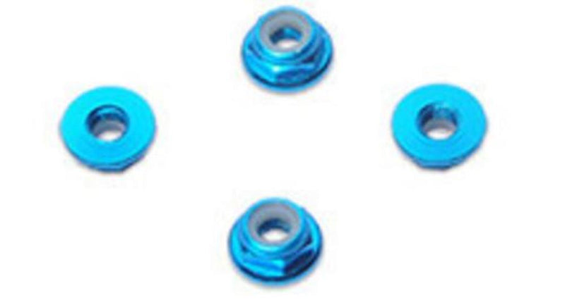 xHyperion HP-NUTLPBL6 6MM FLANGE LOCK NUT SET BLUE (LOW PROFILE)