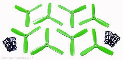 xHyperion HP-P05045GTRISET4 5X4.5 BULLNOSE STYLE THREE BLADE PROP GREEN (CW & CCW (7537632313581)