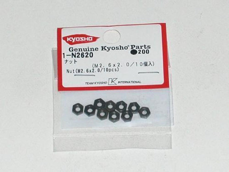 Kyosho 1-N2620 Nut (M2.6x2.0)(10)Repl 1171 - Hobby City NZ