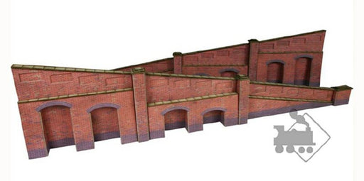Metcalfe PO248 OO Tapered Retaining Wall in Red Brick (7537702502637)