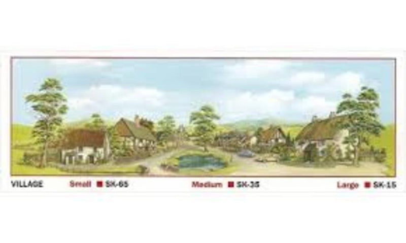 Peco SK65 SCENIC BCKGRNDS VILLAGE   SML