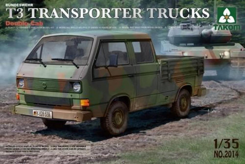 Takom 2014 1/35 Bundeswehr T3 Transporter Trucks/ Double Cab